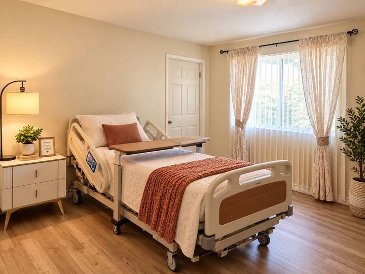 Resident bedroom at Paradise Springs Baker Avenue