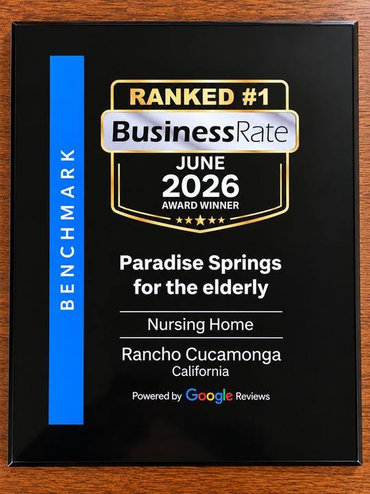 Paradise Springs' Ranked #1 BusinessRate award, 2026